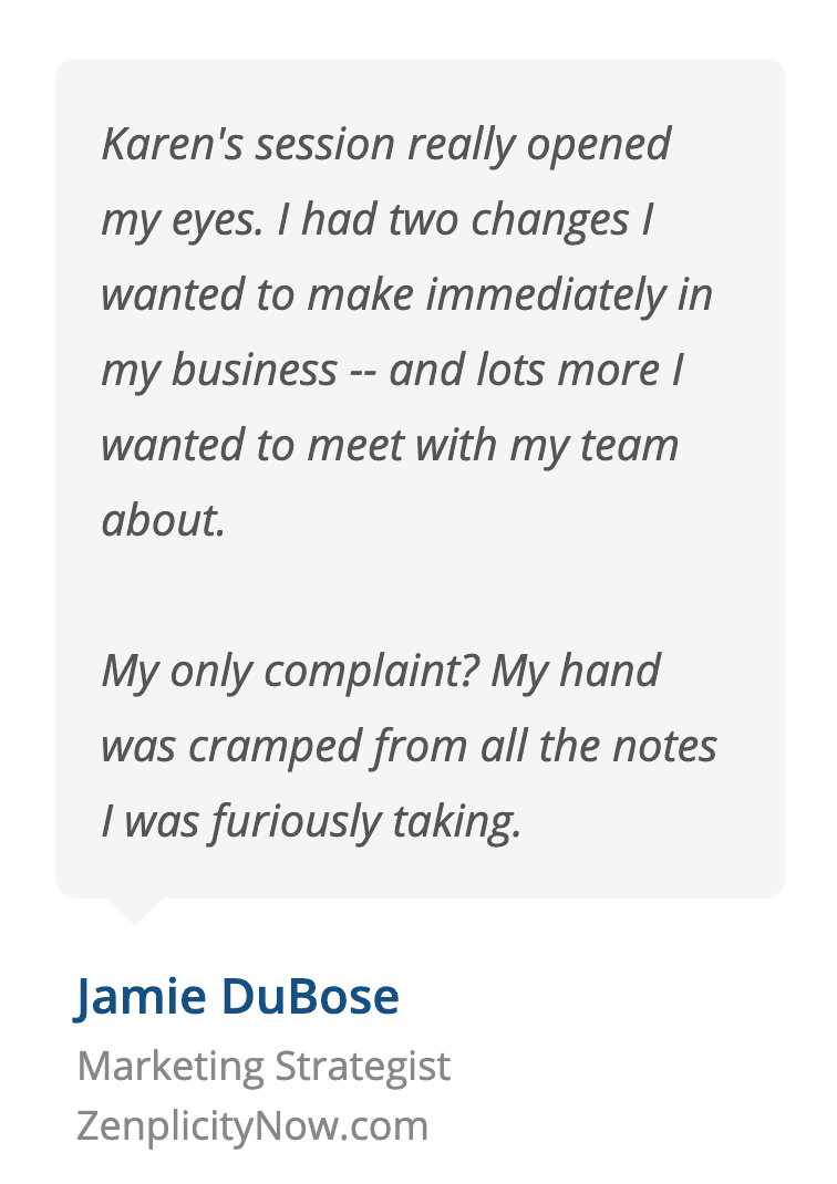 Jamie's feedback