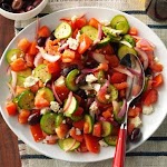 Dad's Greek Salad Recipe was pinched from <a href="http://www.tasteofhome.com/recipes/dad-s-greek-salad" target="_blank">www.tasteofhome.com.</a>