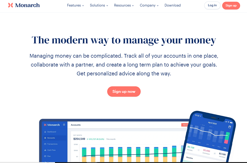 Monarch Money homepage