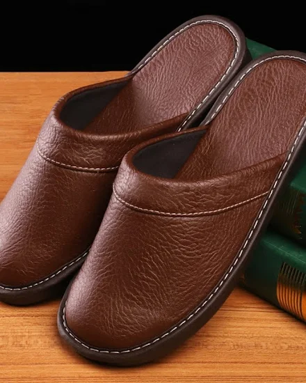 Autumn Winter Indoor Shoes Men's Slippers Plus Size 47 48... - 0