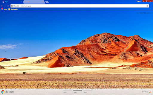 Blue Desert Lonely Mountain