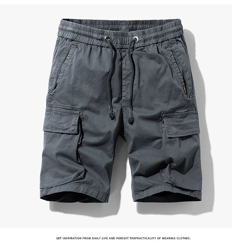 Heren Cargo Shorts Losse Pasvorm Koreaans Stijl Casual Broek Cropped Broeken Comfortabel Zomerse Look Veelzijdig Draagbaar