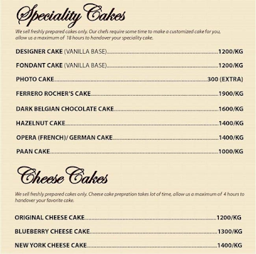 Cafe Roameo menu 