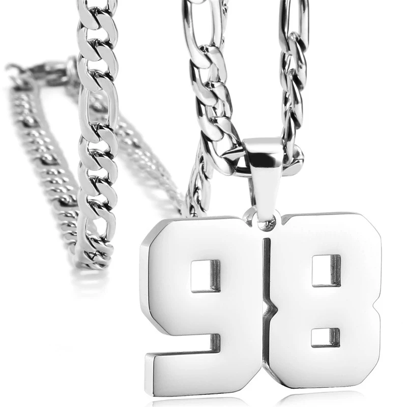 Title 2, Collier Sport Numérique en Acier Inoxydable pou...