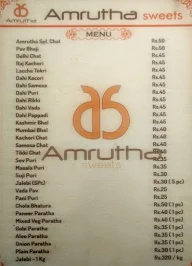 Amrutha Sweets menu 1