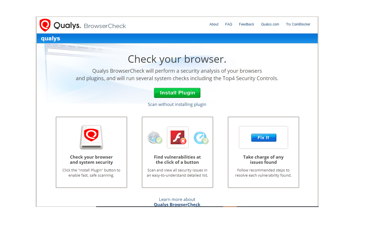 Qualys BrowserCheck for Windows Preview image 1