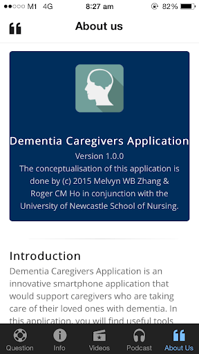 Dementia Caregiver Application