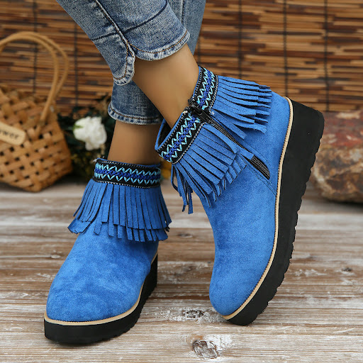 Title 3, Womens Fashion Thick Bottom Small Wedge Bootie...