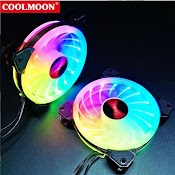 <Dùng Hub> Fan Case Coolmoon K5 - Fan Coolmoon K5, Led Rgb 12Cm, Trong Suốt