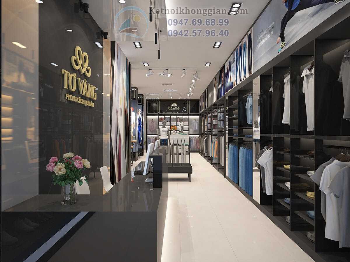 Thiết kế shop thời trang nam 130m2