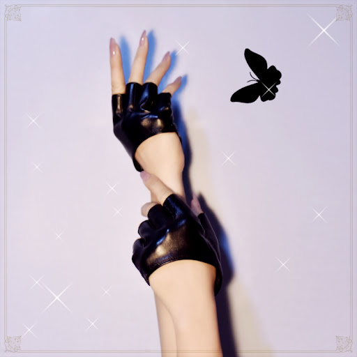 Title 4, Jumper girl goth punk jk leather half finger ha...
