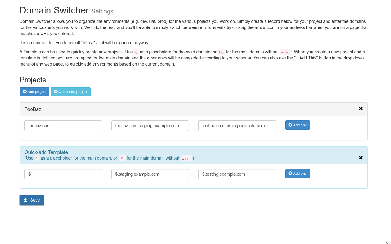 Domain Switcher Forked Preview image 1