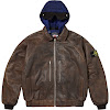 supreme®/stone island® leather bomber jacket fw23