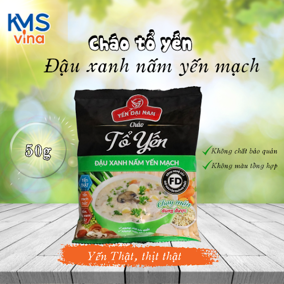 Cháo Tổ Yến Đậu Xanh Nấm Yến Mạch 50G