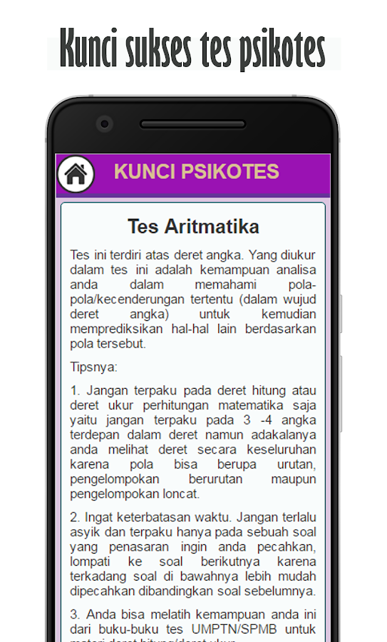 Kunci Sukses Psikotes - Android Apps on Google Play