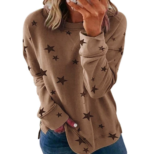 Title 5, Ladies Printed Long Sleeve Sweatshirt