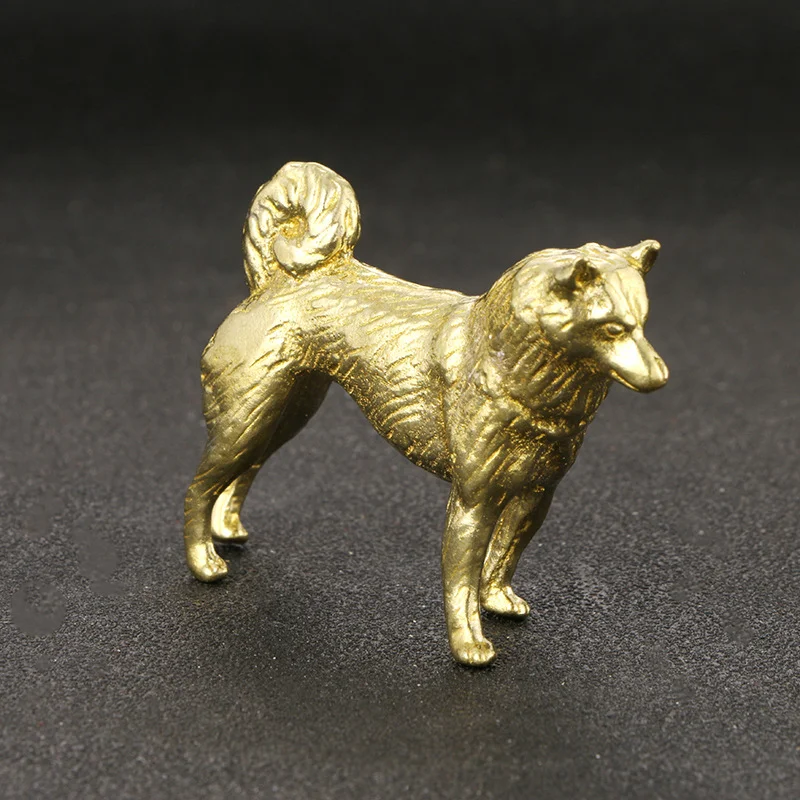 Enfeite de cão do zodíaco em cobre maciço antigo. Decoração de cobre puro e duradoura. Presente único e simbólico para os amantes de cães, com boa sorte.