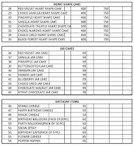 Ocean Cake menu 1