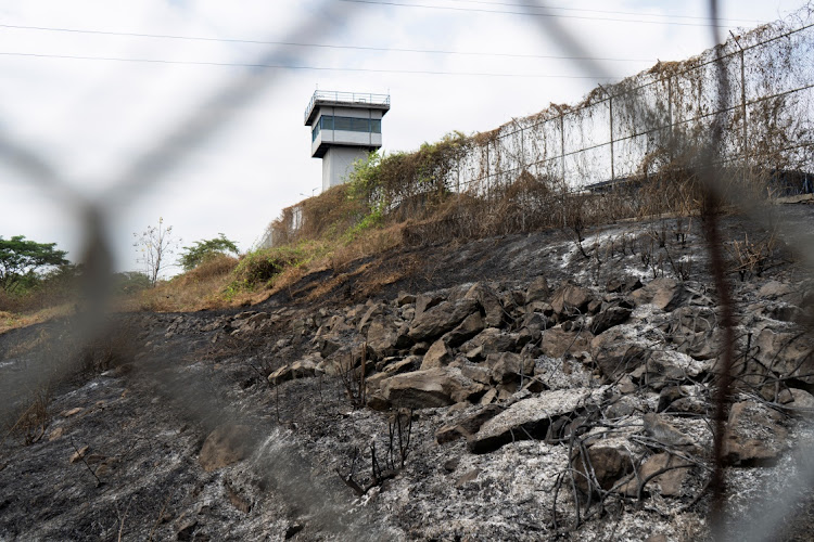 A burnt area is pictured at the Regional de Guayaquil prison after unrest was reported since the country's worst-ever riots broke out a few days ago at the Penitenciaria del Litoral, in Guayaquil, Ecuador, October 3, 2021.