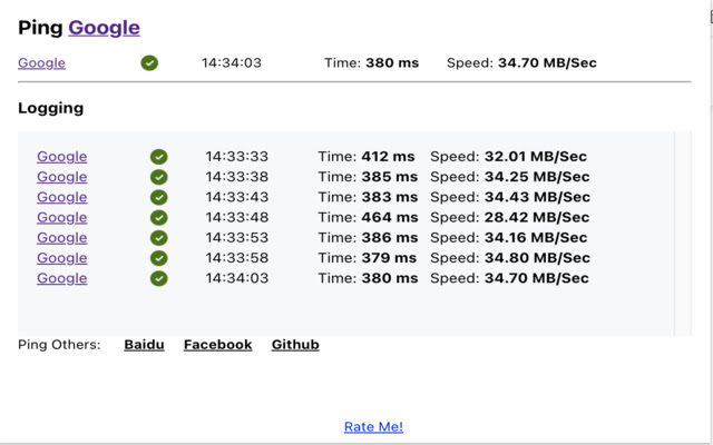 Ping Google And Baidu chrome extension