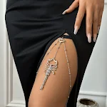 03 White K Leg Bracelet 0185