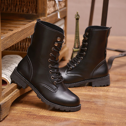 Title 6, Womens Mid Tube Martin Boots High Top British ...