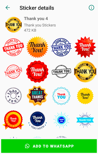 Thank You Stickers for WhatsApp ? WAStickerApps