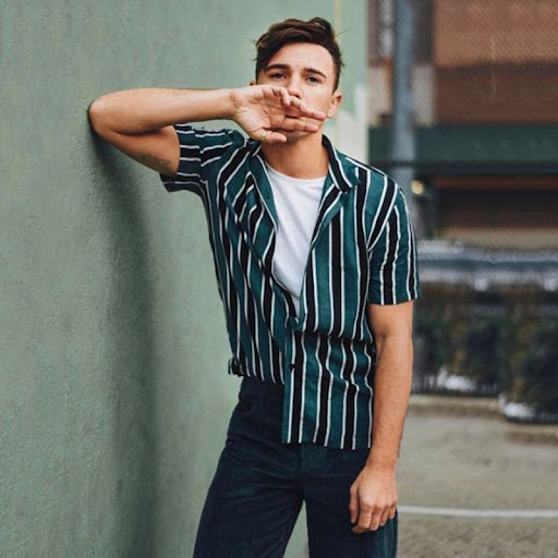 Title 2, New Striped Casual Mens Shirt Printed Shirt fo...