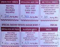 Uday Sweets, 5Th Block menu 2