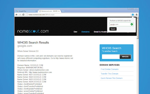 Quick Domain WHOIS