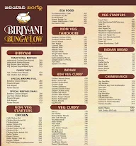 Biriyani Bungalow menu 1