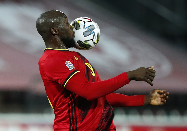 Belgium's Romelu Lukaku in action in the UEFA Nations League A, Group 2 match against Denmark at King Power Stadion At Den Dreef, Leuven on November 18, 2020