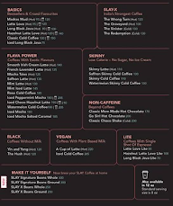 SLAY Coffee menu 2