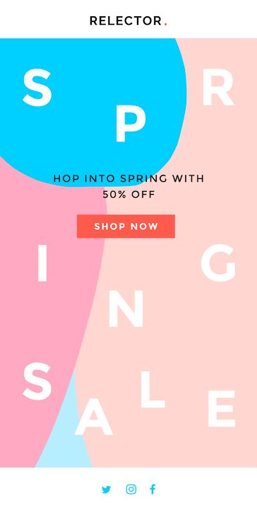 Relector Spring Sale - Medium Email template