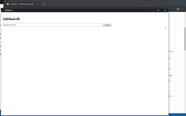 tabSearch chrome extension