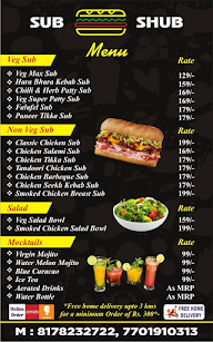 Sub Shub menu 1