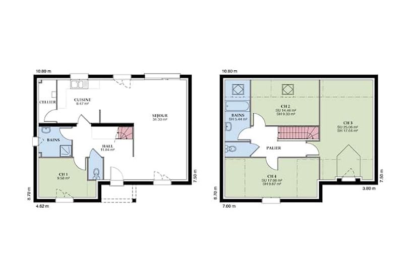  Vente Terrain + Maison - Terrain : 450m² - Maison : 102m² à Haveluy (59255) 