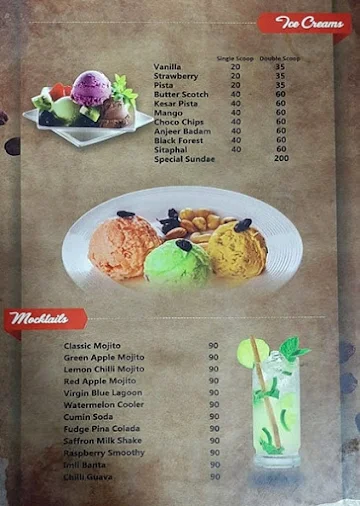 Calypso Cafe menu 