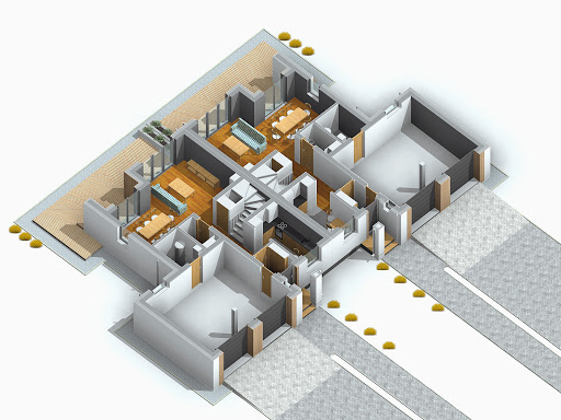 Miętowy - Rzut parteru 3D