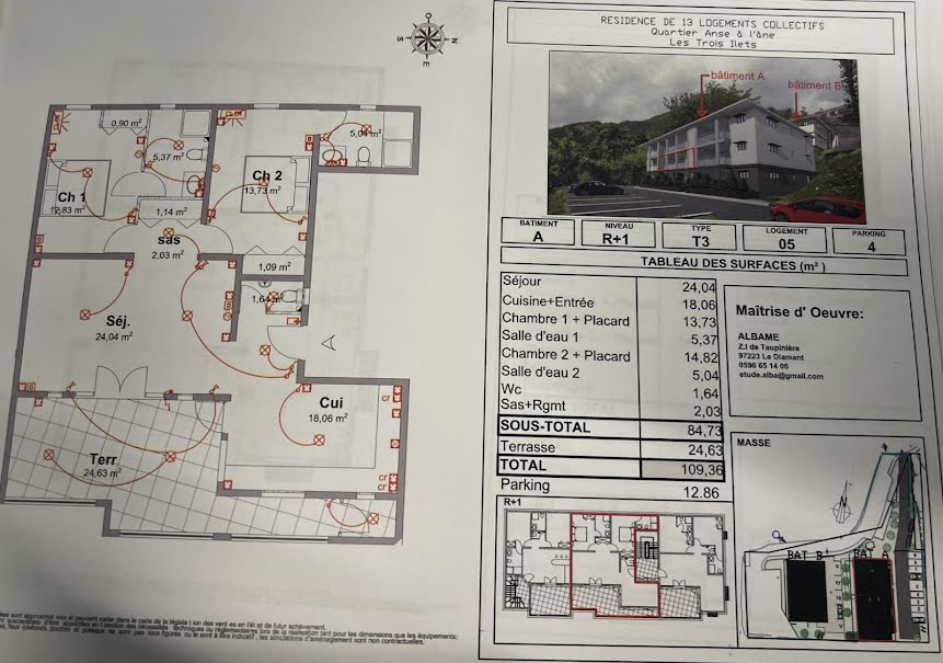 Vente appartement 3 pièces 84.73 m² à Les trois ilets (97229), 379 456 €