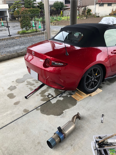 ロードスターのNDロードスター・直管マフラー・DIY・マフラー ロードスターのNDロードスター・直管マフラー・DIY・マフラー