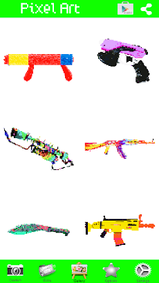 Pixel Gun Coloring Weapons by Numberのおすすめ画像5