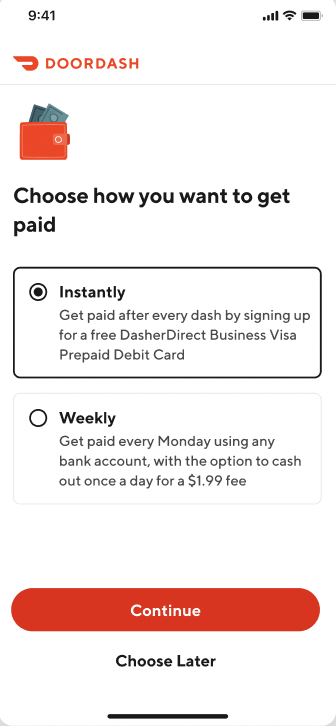 Dasher Signup Process