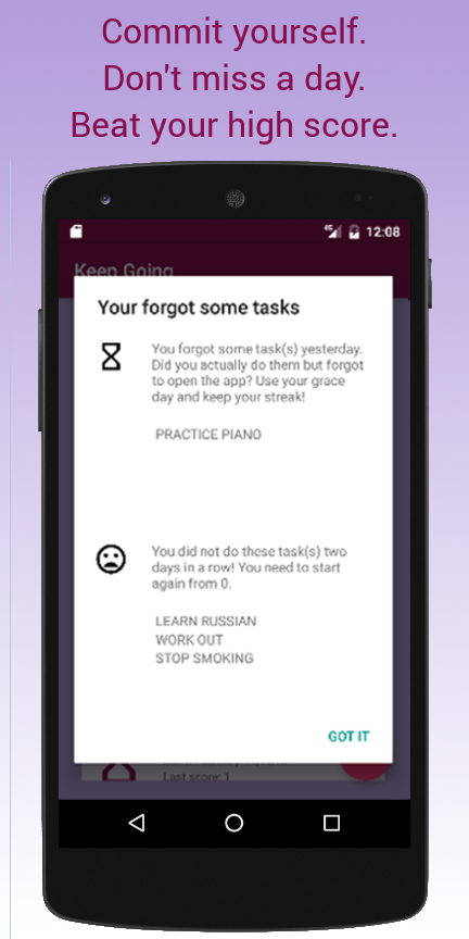    KeepGoing: Easy Habits Tracker- screenshot  
