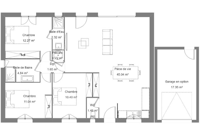  Vente Terrain + Maison - Terrain : 806m² - Maison : 93m² à Trans-en-Provence (83720) 