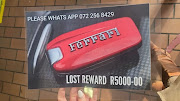 A R5,000 reward is being offered by a woman in Pretoria for the safe return of the key to her white Ferrari FF. 