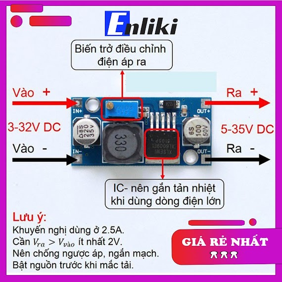 Xl6009 Mạch Nguồn Tăng Áp Boost Dc - Dc 4A