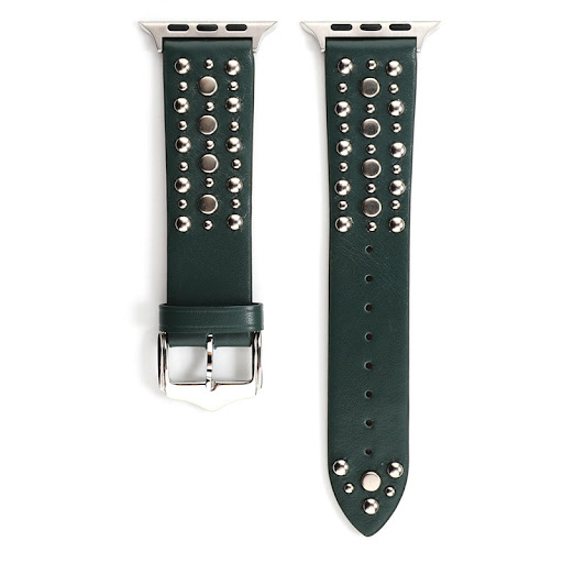 Title 2, Apple Watch Rivet Leather Strap Punk iWatch Rep...