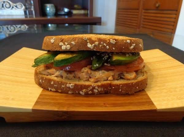 Basil Miso Cream Salmon Avocado Sandwich_image