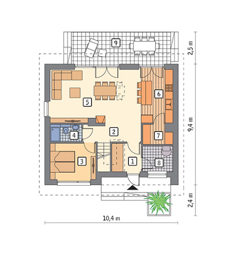 Cenny - wariant I (etap II) - M260 - Rzut parteru